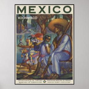 Poster Mexique Xochimilco