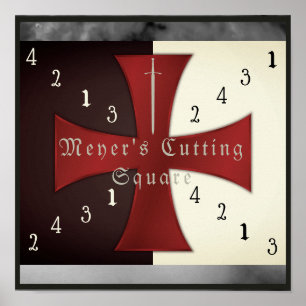 Poster Meyer's Cutting Carré - Templar Cross