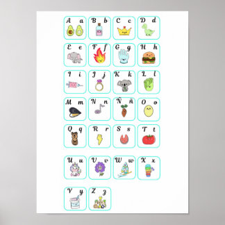 Poster Mi amorce abecedario