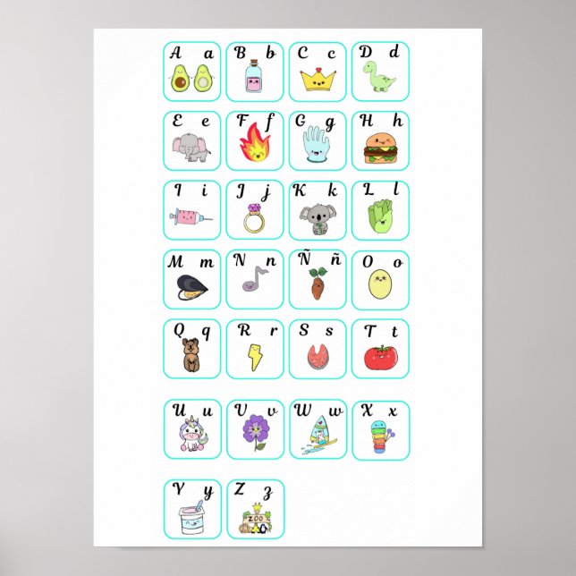 Poster Mi amorce abecedario (Devant)