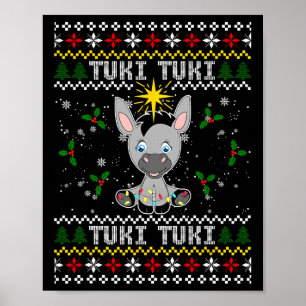 Poster Mi Burrito Sabanero Mexique Tuki Donkey Xmas Ugly