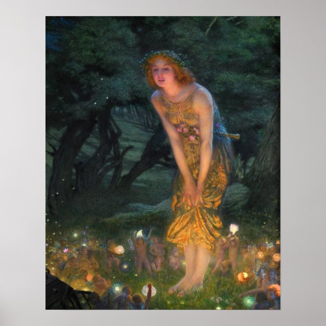 Poster Mi-été Eve c. 1908 par Edward Robert Hughes (Devant)
