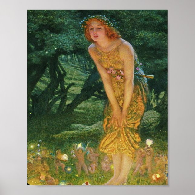 Poster Mi-été Eve Edward Robert Hughes 1908 (Devant)