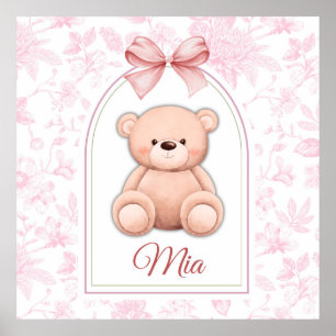 Poster Mia Conception personnalisée d'ours en peluche r
