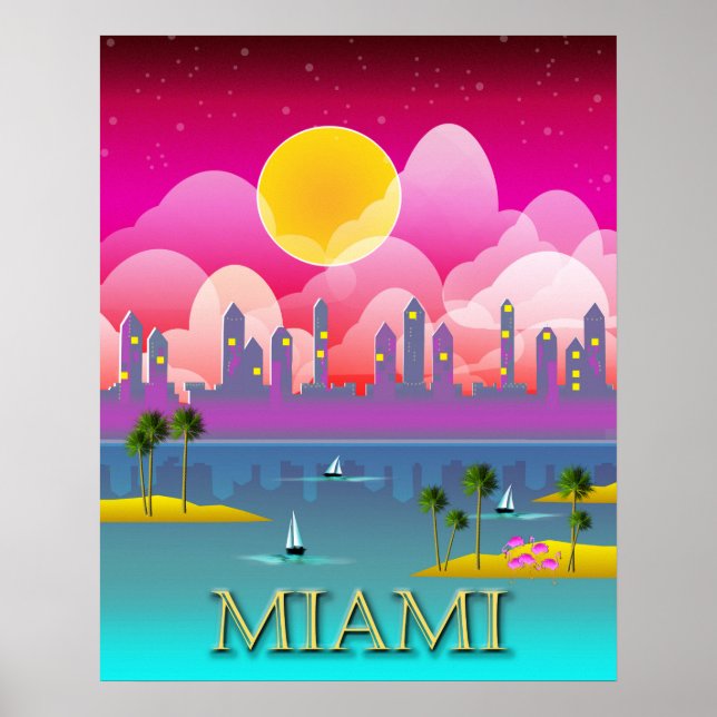 Poster Miami Beach Floride (Devant)