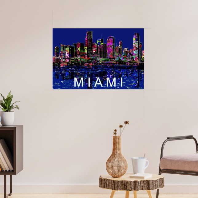 Poster Miami en graffiti (Salon 3)