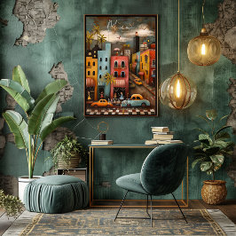 Poster Miami: Magic City - Whimsical Art 