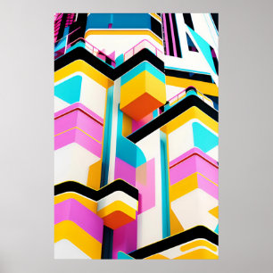 Poster Miami Nice années 1980 Ken Gage Rétrowave