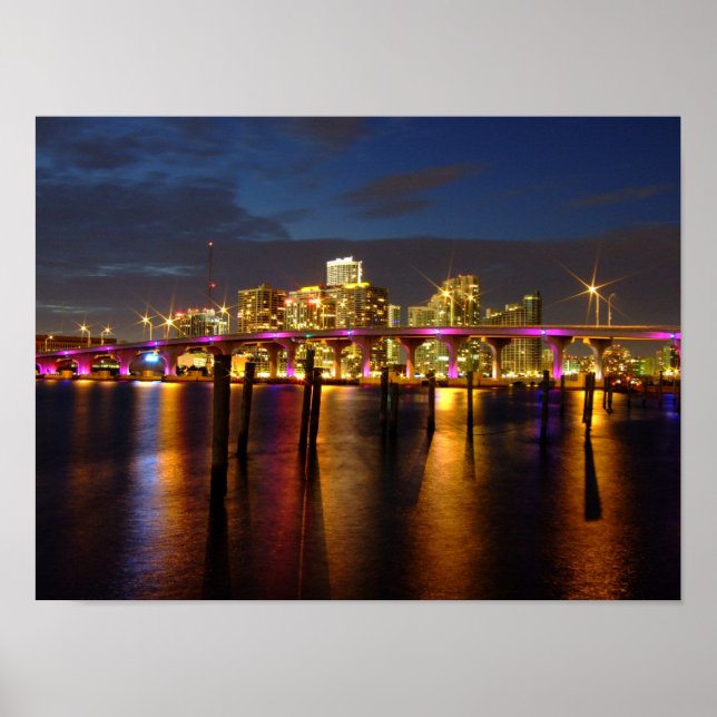 Poster Miami Skyline (Devant)