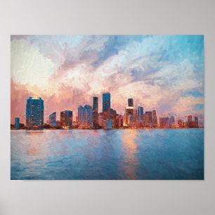 Poster Miami Skyline