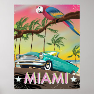 Poster Miami vintage retro