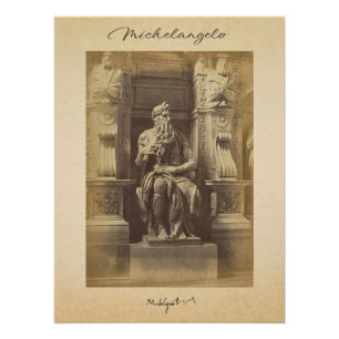 Poster Michelangelo Artiste Renaissance Moses