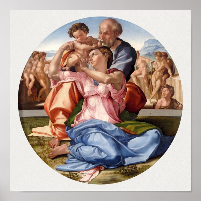 Poster Michelangelo-Doni Tondo (Devant)
