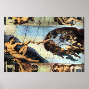 Poster Michelangelo Unterberger - Création d'Adam