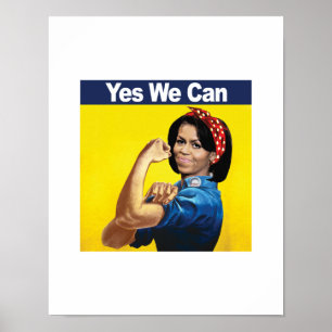 POSTER MICHELLE LE RIVEUR - OUI NOUS POUVONS - .PNG