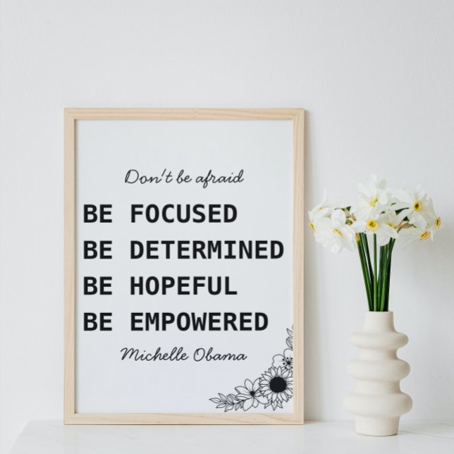 Poster Michelle Obama cite l'art féministe sans avoir peu (Créateur téléchargé)