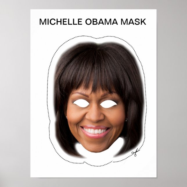 Poster Michelle Obama Mask (Devant)