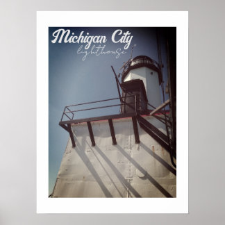 Poster Michigan City dans le phare
