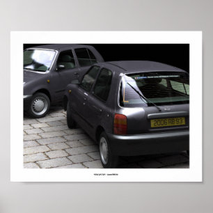 Poster MICRA CAR ÉTUDE 1 Computer Art