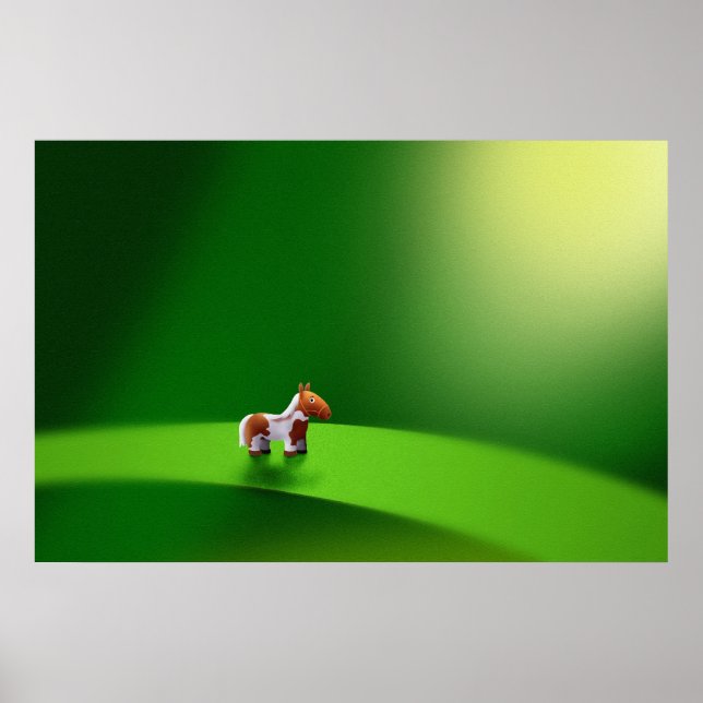 Poster Micro Animaux - Cheval (Devant)