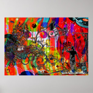 Poster Microphone ouvert Musique non stop