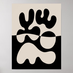 Poster Mid Century Moderne Bioabstraction