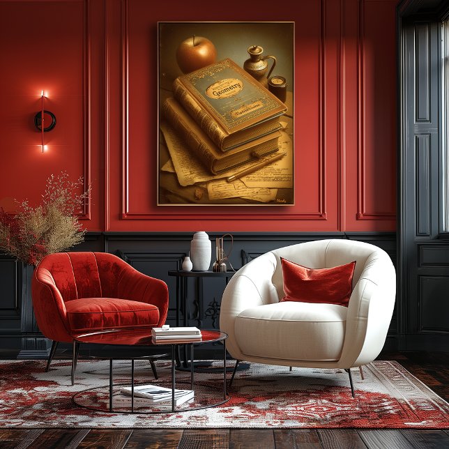 Poster Mid-Century Retro Geometry Book – Timeless Knowled (Créateur téléchargé)