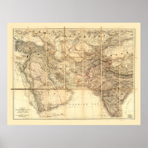 Poster Middle East Map (1885)