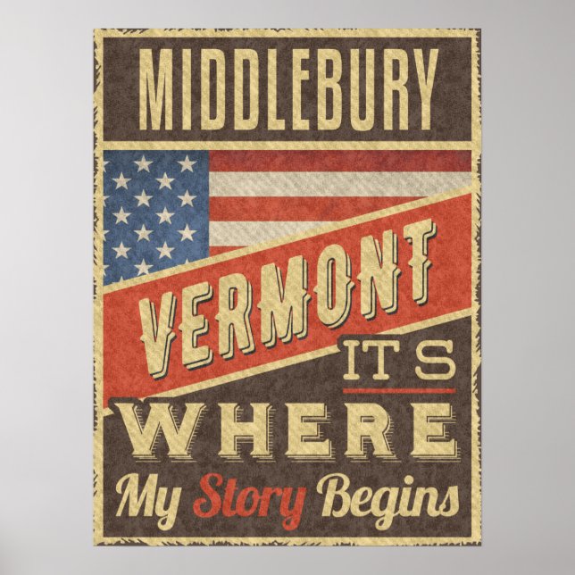 Poster Middlebury Vermont (Devant)