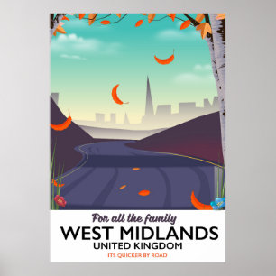 Poster Midlands de l'Ouest, Royaume-Uni