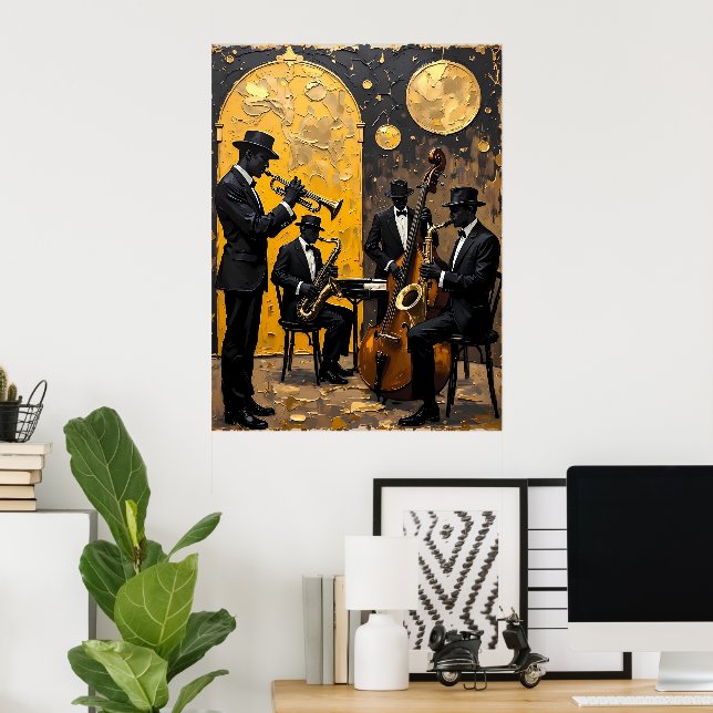 Poster Midnight Jazz Ensemble (Bureau à domicile)