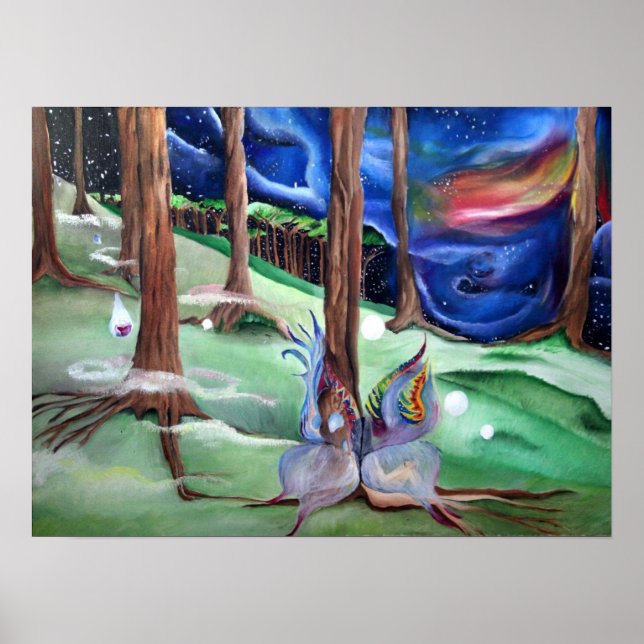 Poster Midnight Woodland Fairy (Devant)