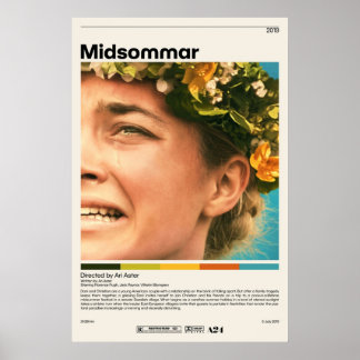 Poster Midsommar Ari Aster Minimaliste Film Vintage Rétro