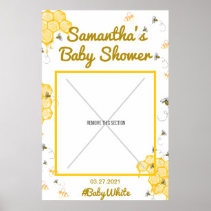 Poster Miel Bee Baby shower Photo Booth Frame