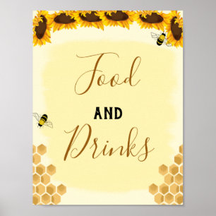 Poster Miel Bee Nourriture et boissons