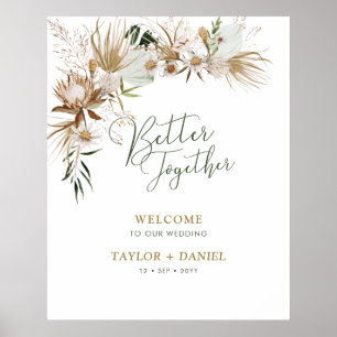 Poster Mieux ensemble   Bienvenue Mariage Bohème Bohémien