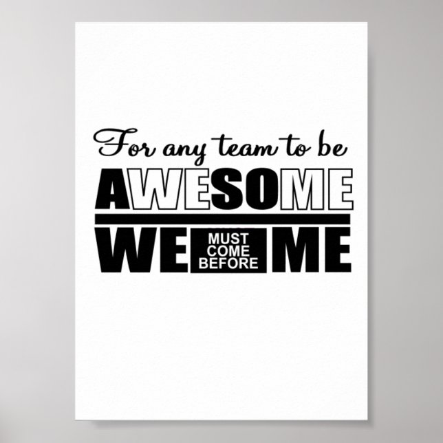 Poster Mieux vaut travailler en équipe (Devant)