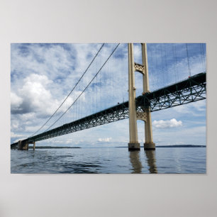 Poster Mighty Mac, Mackinac Suspension Bridge, Michigan