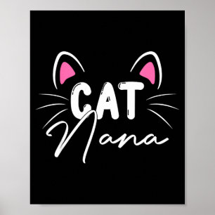 Poster Mignon chat nana visage de chat maman mère heureus