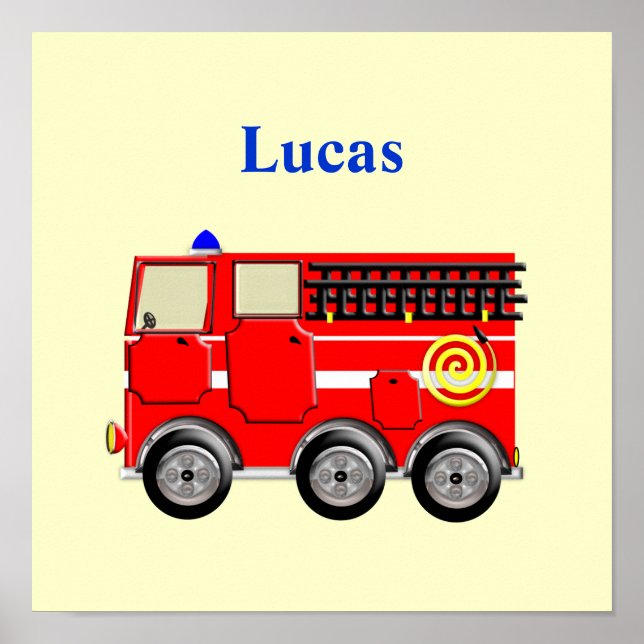 Poster mignon du moteur de feu personnalisé pour g (Devant)