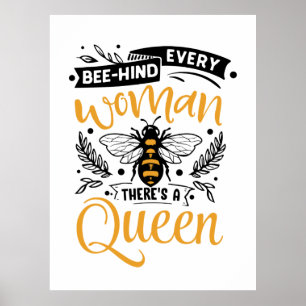Poster mignon inspirant amoureux des abeilles mot art Que