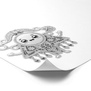Poster Mignon Kawaii Amazigh Fibula Tizerzai Autocollant