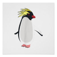 Mignon Manchot Rockhopper Drôle Animal Antarctique