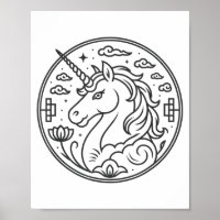 Mignonne année du cheval 2026 Fille aime licorne z