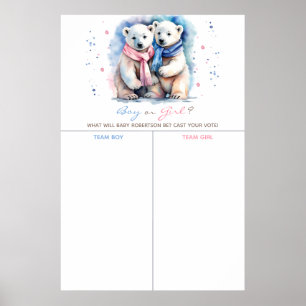 Poster Mignonne Bear Winter Sexe Reveillez Cast Your Vote