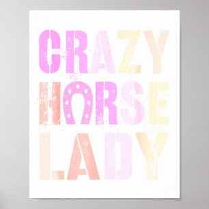 Poster Mignonne Dame Crazy Horse Énergisée Lunaire 2026 C