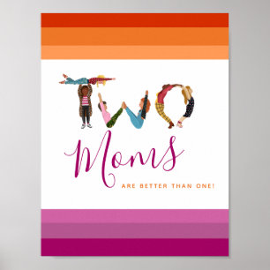 Poster Mignonne deux mères sont meilleures qu'une fête de