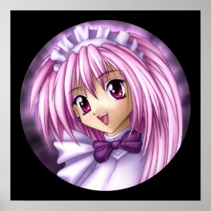 Poster Mignonne fille Anime