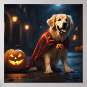 Poster Mignonne Golden Retriever Chien Chien Chien Chien 