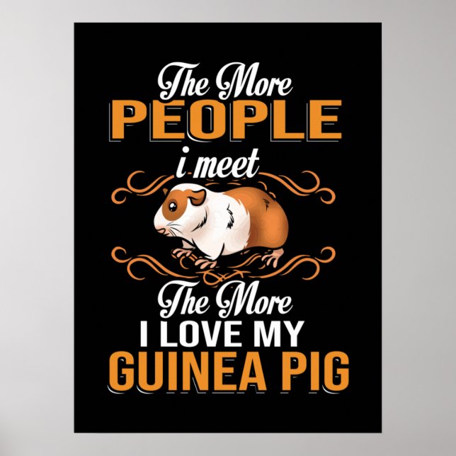 Poster Mignonne Guinea Pig Mom (Devant)